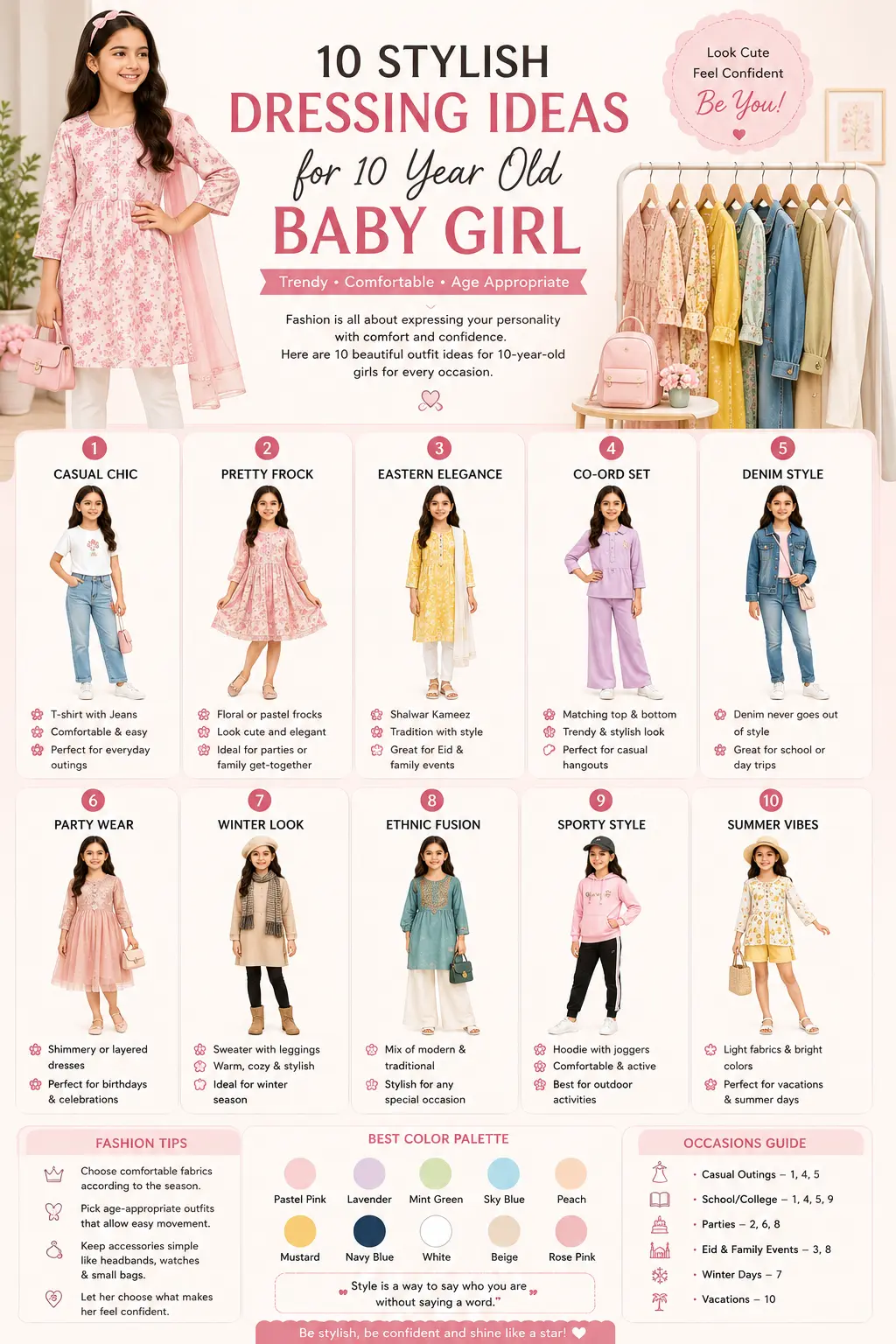 10 year old baby girl fashion and stylish outfit ideas 2026