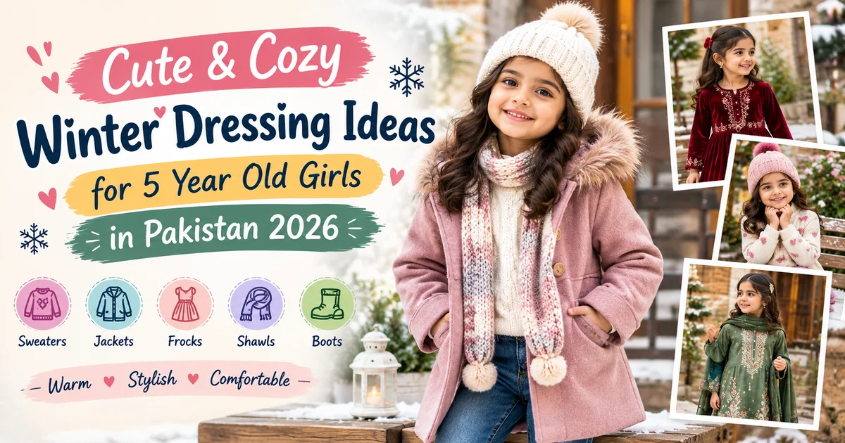 cute cozy winter dressing 5 year old girls pakistan 2026